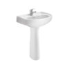 Wall hung wash basins with full pedestal